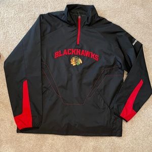 Reebok NHL Blackhawks pull over jacket